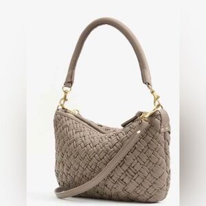 Clare V petit moyen Taupe Woven Shoulder Bag